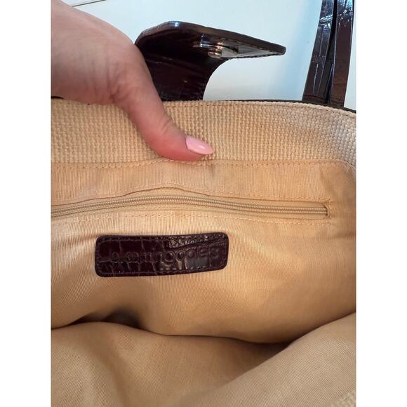 Bloomingdale's Black and Cream Shoulder Bag - Picture 4 of 8